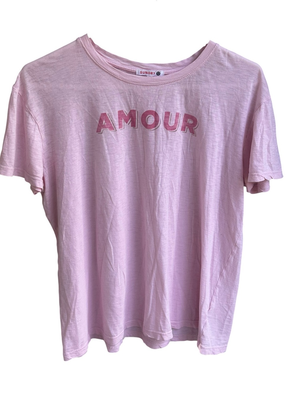 Sundry Light Pink AMOUR Graphic Tee